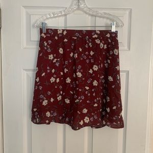 Floral A-line skirt